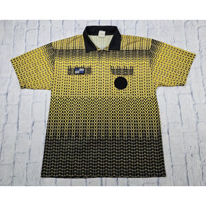 NISOA MENS SIZE XL Pro Soccer Referee Jersey Official Sports Yellow Black
